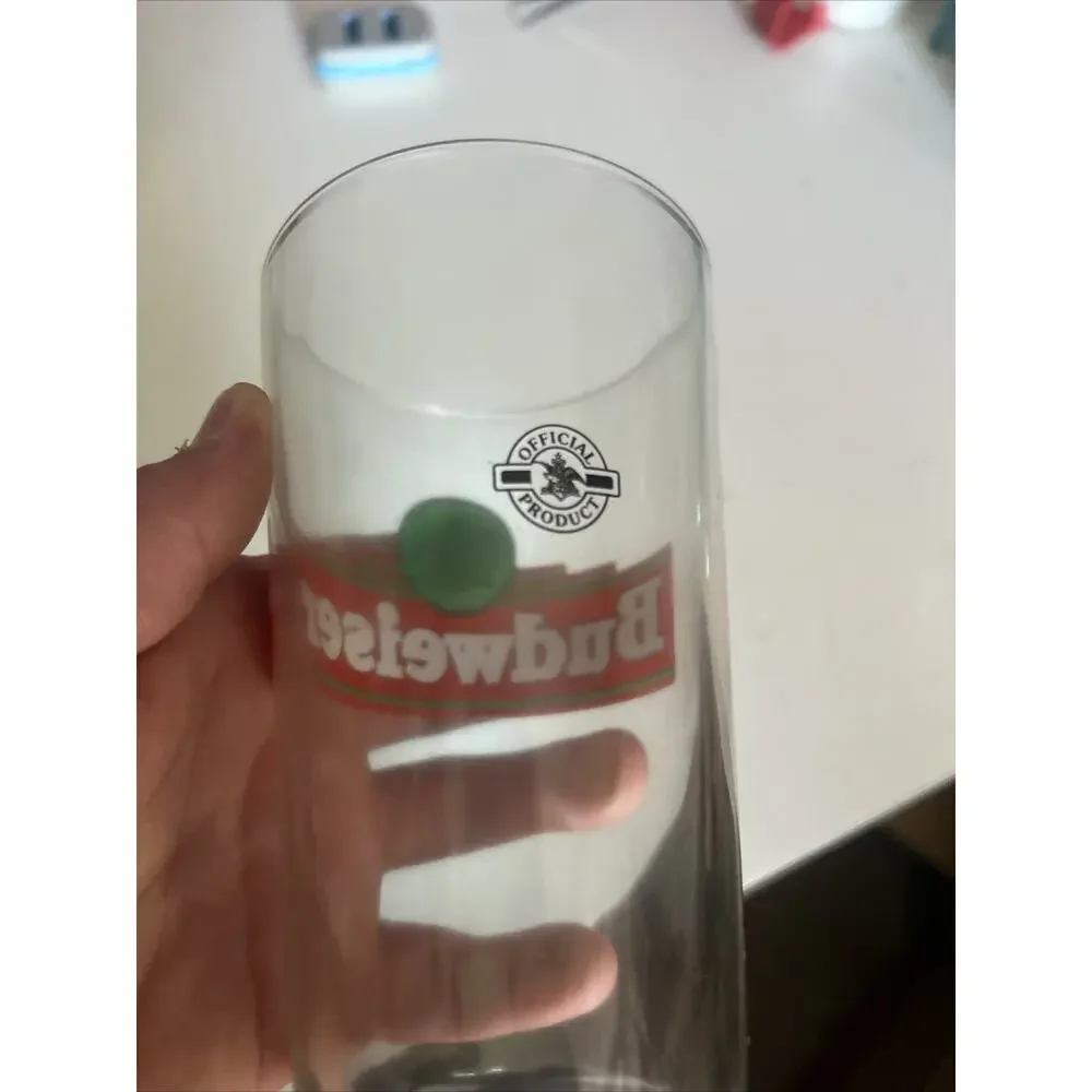 Vintage Budweiser Beer Bar Pint Glasses With Anheuser Busch Eagle Logo